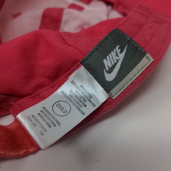 Nike Girl's Strapback Hat Pink Size Child 100% Cotton Embroidered Swoosh Logo - Picture 7 of 7